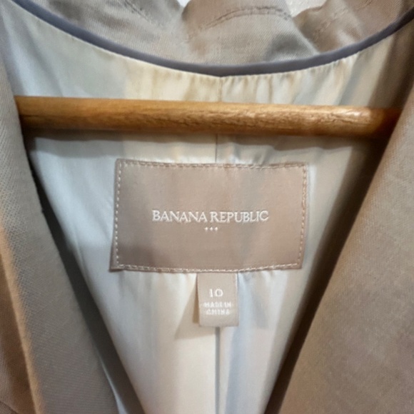 Banana Republic Lightweight Cotton Suiting Jacket – Size 10, 3/4 Length Sleeves - Picture 3 of 5